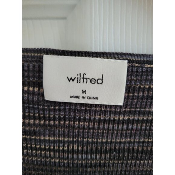 Wilfred Aritzia Gray Ribbed top size Medium Made for Each Other stretchy - Picture 3 of 7